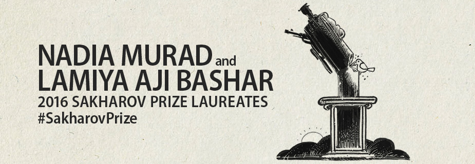 2016 Sakharov Prize laureates Nadia Murad and Lamiya Aji Bashar